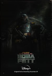 4k0317 BOOK OF BOBA FETT DS tv poster 2021 Walt Disney, great image of the bounty hunter on throne!