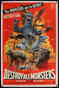 4k0455 DESTROY ALL MONSTERS #235/275 24x36 art print 2020 Mondo, art by Paul Mann, regular edition!