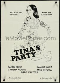 4k0966 TINA'S PARTY special poster 1978 hell wouldn't have her... every man wanted her, ultra rare!