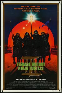 4k0964 TEENAGE MUTANT NINJA TURTLES III 1sh 1993 Turtles are back in time, feudal Japan!