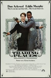 4k0972 TRADING PLACES 1sh 1983 Dan Aykroyd & Eddie Murphy are getting rich & getting even!