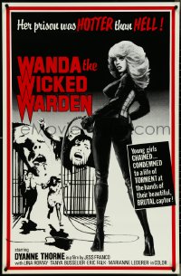 4k0988 WANDA THE WICKED WARDEN 1sh 1977 Jess Franco, Thorne's prison is HOTTER than HELL!