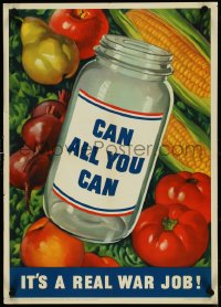 4k0126 CAN ALL YOU CAN IT'S A REAL WAR JOB 16x23 WWII war poster 1943 great art of vegetables!