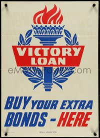 4k0149 VICTORY LOAN 19x26 WWII war poster 1945 buy your extra war bonds here!