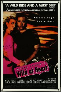 4k0993 WILD AT HEART 1sh 1990 David Lynch, Nicolas Cage & Laura Dern, a wild ride!