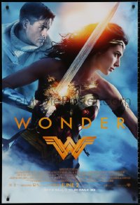 4k0997 WONDER WOMAN advance DS 1sh 2017 sexiest Gal Gadot in title role/Diana Prince, Chris Pine