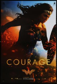 4k0996 WONDER WOMAN teaser DS 1sh 2017 sexiest Gal Gadot in title role/Diana Prince, Courage!