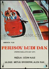 4k0223 FERRIS BUELLER'S DAY OFF Yugoslavian 19x27 1986 Broderick, Sara, Ruck, Hughes, different!