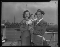 4m0486 AFRICAN QUEEN 2 camera original 4x5 negatives 1951 Humphrey Bogart & Lauren Bacall with son!