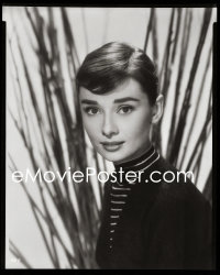 4m0488 AUDREY HEPBURN #1 studio 8x10 negative 1950s head & shoudlers portrait of the beautiful star!