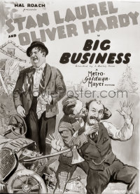 4m0494 BIG BUSINESS studio 8x10 negative 1929 great art of Laurel & Hardy used on the one-sheet!