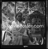 4m0328 DR. NO camera original 2.25x2.25 negative 1962 Ursula Andress wearing robe between scenes!