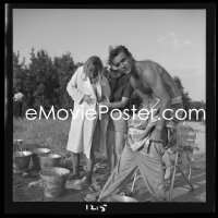 4m0334 DR. NO camera original 2.25x2.25 negative 1962 Connery & Andress candid getting dressed!