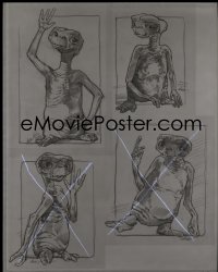 4m0454 E.T. THE EXTRA TERRESTRIAL 2 camera original 8x10 negatives 1983 eight Drew Struzan art images!