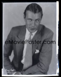 4m0393 GARY COOPER camera original 8x10 negative 1930s great waist-high portrait of the leading man!