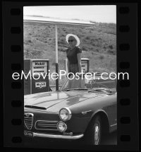 4m0326 LE MEPRIS camera original French 35mm negative 1963 Brigitte Bardot at gas station, Contempt!