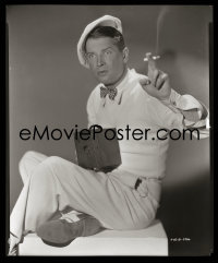 4m0421 MAURICE CHEVALIER camera original 8x10 negative 1930 c/u w/ cigarette making Love Me Tonight!