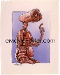 4m0180 E.T. THE EXTRA TERRESTRIAL 8x10 transparency 1982 great different Drew Struzan alien art!