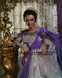 4m0238 PIT & THE PENDULUM 4x5 transparency 1961 great portrait of Barbara Steele in elaborate dress!