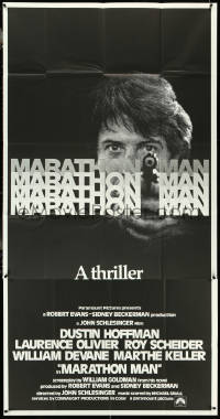 4p0153 MARATHON MAN int'l 3sh 1976 cool image of Dustin Hoffman, John Schlesinger classic thriller!