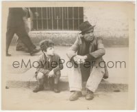 4p1189 BICYCLE THIEF 8.25x10 still 1949 most iconic image of Maggiorani & Staiola on curb!