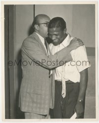 4p1219 CLYDE MCPHATTER/AHMET ERTEGUN 8x10 still 1960 the R&B singer & Atlantic Records president!