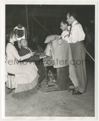 4p1255 GASLIGHT candid deluxe 8x10 still 1944 Boyer & Cukor watch Ingrid Bergman take vocal lesson!