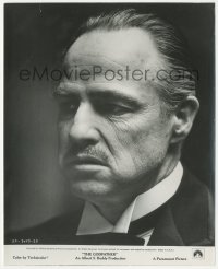 4p1260 GODFATHER 8x10 still 1972 iconic super close head & shoulders portrait of Marlon Brando!