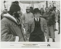 4p1261 GODFATHER PART II candid 8x10 still 1974 Al Pacino & Francis Ford Coppola between scenes!