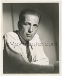 4p1274 HUMPHREY BOGART 8.25x10 still 1940s great Warner Bros. portrait wearing shirt & tie!