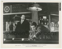 4p1275 HUSTLER 8x10.25 still 1961 George C. Scott watches Paul Newman as Fast Eddie shooting pool!