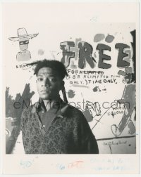 4p1284 JEAN-MICHEL BASQUIAT 8x10 still 1987 great portrait of the artist by Tseng Kwong Chi!