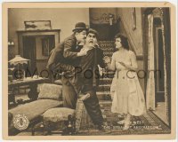 4p1167 STRAIGHT & NARROW 8x10 LC 1918 Oliver Hardy & Charlie Chaplin imitator Billy West, ultra rare!