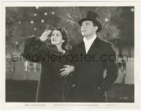 4p1300 LIVING ON VELVET 8x10.25 still 1935 Kay Francis in fur coat & George Brent wearing top hat!