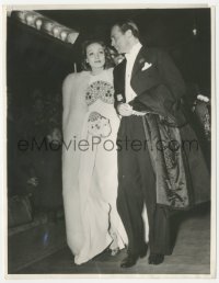 4p1312 MARLENE DIETRICH/DOUGLAS FAIRBANKS JR 6.5x8.5 news photo 1937 at the premiere of Snow White!