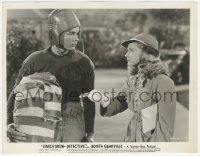 4p1331 NANCY DREW DETECTIVE 8x10.25 still 1938 Bonita Granville & football player Frankie Thomas!