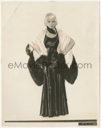 4p1362 ROAD TO RENO 8x10.25 still 1931 Lilyan Tashman in pink satin & silver fox fur by Richee!