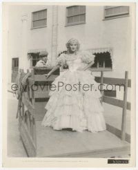 4p1368 SCARLET EMPRESS candid 8.25x10 still 1934 Marlene Dietrich rides tram to protect her dress!