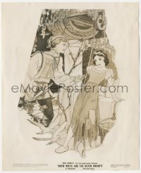 4p1379 SNOW WHITE & THE SEVEN DWARFS deluxe 8x10 still 1937 Gustaf Tenggren art of her & Prince, rare!