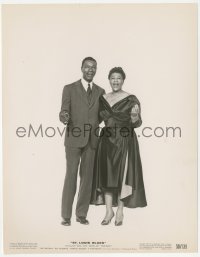 4p1382 ST. LOUIS BLUES 8x10.25 still 1958 full-length Nat King Cole & Ella Fitzgerald singing!