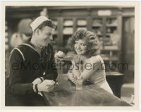 4p1405 TRUE TO THE NAVY 8x10.25 still 1930 sexy Clara Bow flirting with future husband Rex Bell!