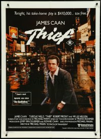 4p0314 THIEF Aust 1sh 1981 Mann, James Caan's take home pay is $410,000 tax free, ultra rare!