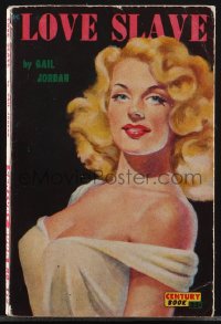 4p1000 LOVE SLAVE paperback book 1949 great cover art of sexy blonde woman!