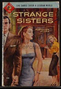 4p1007 STRANGE SISTERS 2nd printing paperback book 1955 she dared to enter a lesbian world!