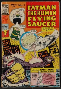 4p0246 FATMAN THE HUMAN FLYING SAUCER #1 comic book April 1967 art by C.C. Beck & Otto Binder!