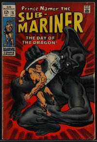 4p0265 NAMOR THE SUB-MARINER #15 comic book July 1969 art by Severin, Romita, Sinnott & Colletta!