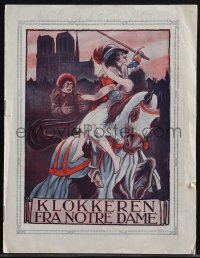 4p1027 HUNCHBACK OF NOTRE DAME Danish program 1925 Lon Chaney as Quasimodo, ultra rare!