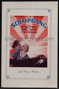 4p1030 SUNRISE Danish program 1928 Janet Gaynor, George O'Brien, directed by F.W. Murnau, rare!