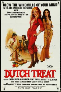 4p0710 DUTCH TREAT 25x38 1sh 1977 Carrah Major-Minor, Christy Kluiver, xxx rated, sexy artwork!