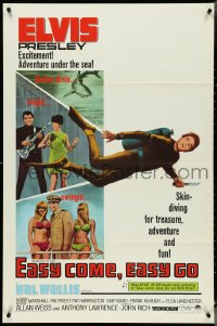 4p0713 EASY COME, EASY GO 1sh 1967 scuba diver Elvis Presley looking for adventure & fun!